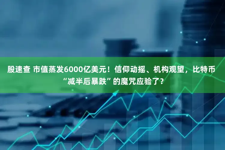 股速查 市值蒸发6000亿美元！信仰动摇、机构观望，比特币 “减半后暴跌”的魔咒应验了？